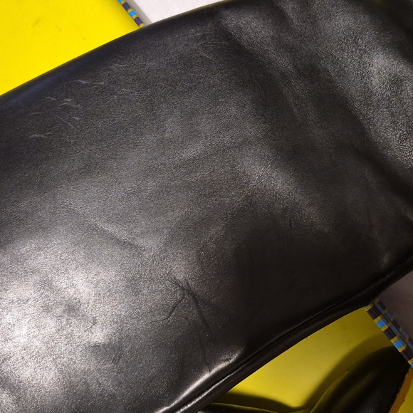 Tory Burch Black Blossom Block Heel Boots Tall Knee High Shoes - Picture 9 of 10